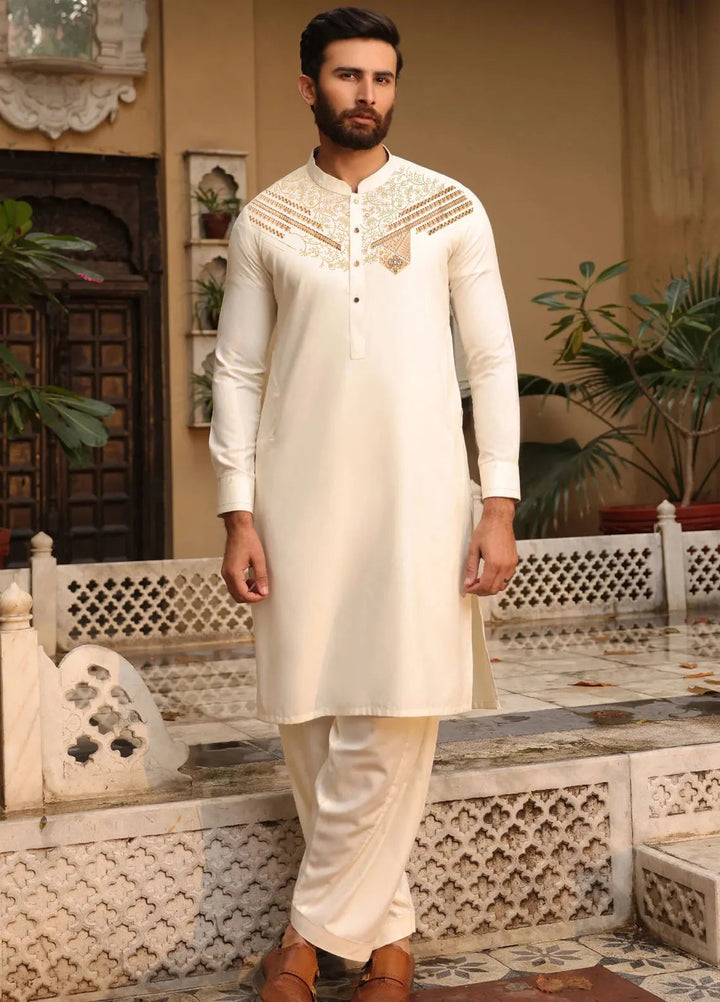 Monochrome by Fabrich Wash N Wear Embroidered Mens Shalwar Kameez - GTS-MCE-001