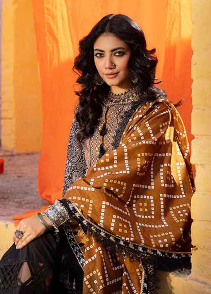 Monsoon Chunri By Al Zohaib Printed Lawn Suit Unstitched 3 Piece AZ24M D-03 - Summer Collection