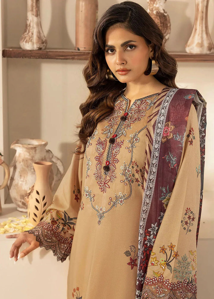 Motifz Embroidered Lawn Suits Unstitched 3 Piece MT25DPL D-5474 Ara - Summer Collection