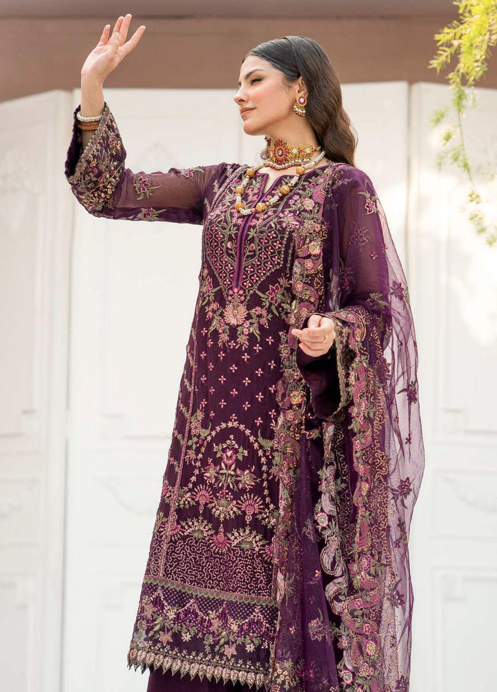 Motifz Embroidered Chiffon Suits Unstitched 3 Piece MT23PB MWU04118 Claudia - Luxury Collection