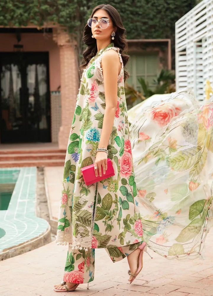 M.Prints By Maria B Embroidered Lawn Suit Unstitched 3 Piece MB24E2 10A - Summer Collection