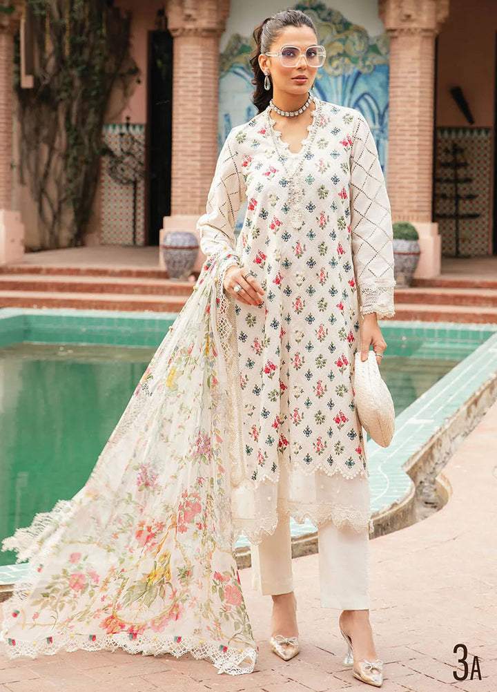 M.Prints By Maria B Embroidered Lawn Suit Unstitched 3 Piece MB24E2 3A - Summer Collection