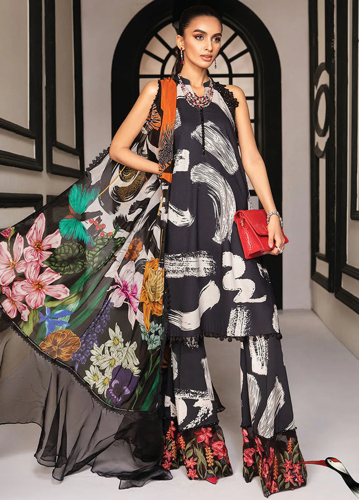 M.Prints By Maria B Embroidered Lawn Suit Unstitched 3 Piece MB24E2 5A - Summer Collection