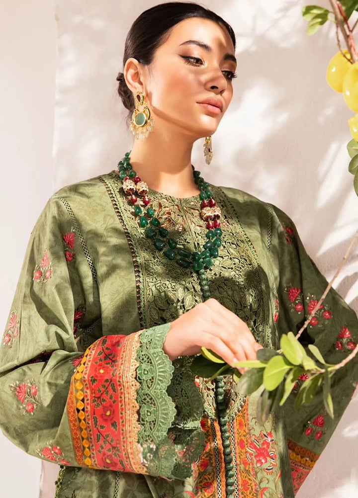 M.Prints By Maria B Embroidered Lawn Suit Unstitched 3 Piece MB24E2 6A - Summer Collection