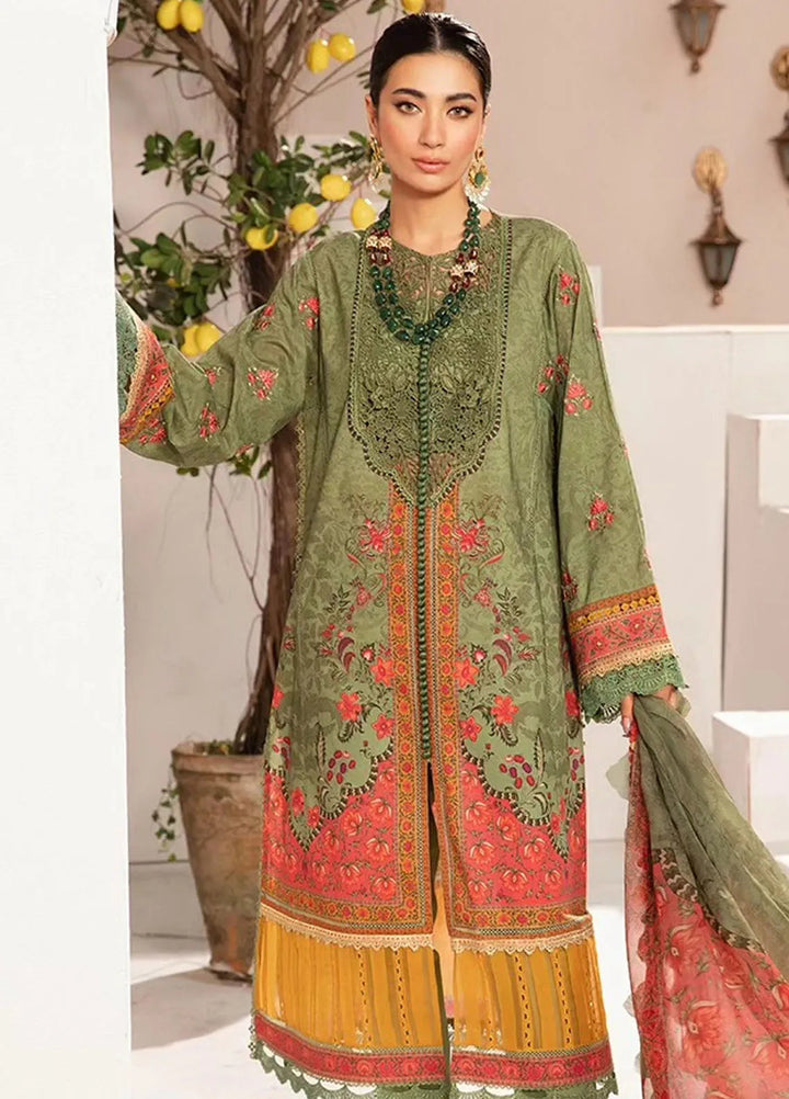 M.Prints By Maria B Embroidered Lawn Suit Unstitched 3 Piece MB24E2 6A - Summer Collection