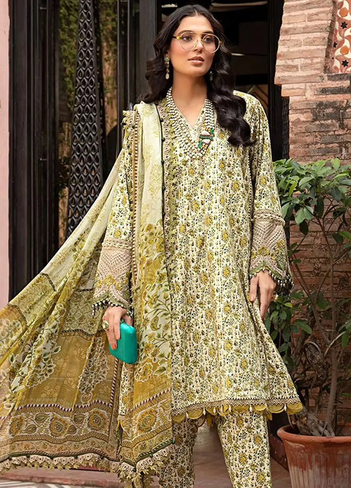 M.Prints By Maria B Embroidered Lawn Suit Unstitched 3 Piece MB24E2 7A - Summer Collection