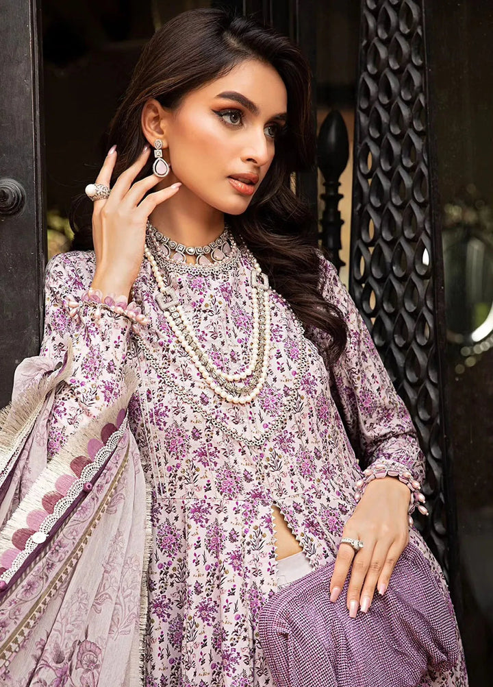 M.Prints By Maria B Embroidered Lawn Suit Unstitched 3 Piece MB24E2 7B - Summer Collection