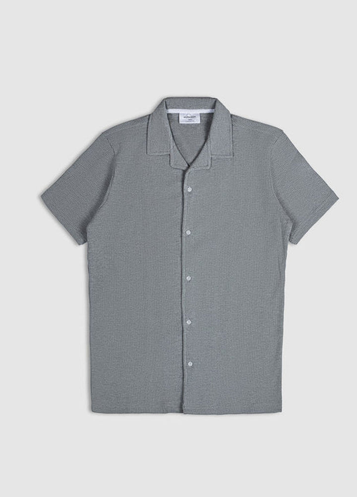 Muraqsh Textured  Button Down Knit Shirt ABD-LGWTRBD-FS