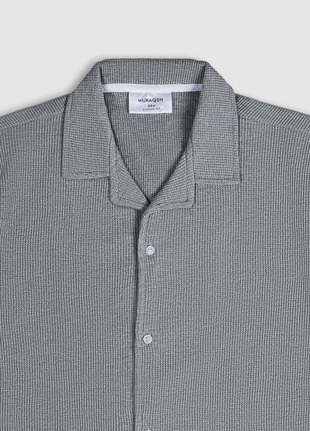 Muraqsh Textured  Button Down Knit Shirt ABD-LGWTRBD-FS