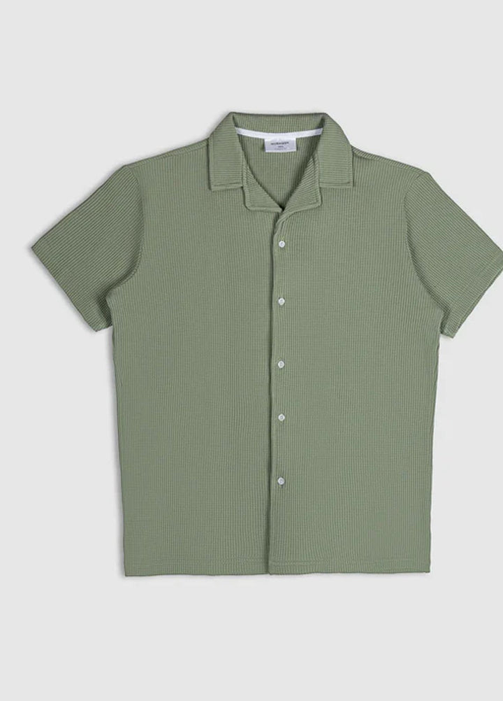 Muraqsh Textured  Button Down Knit Shirt ABD-MWTRBD-FS