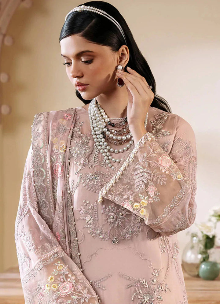 Muse By Serene Embroidered Chiffon Suit Unstitched 4 Piece SP24M Cristal S-1084 - Luxuary Collection