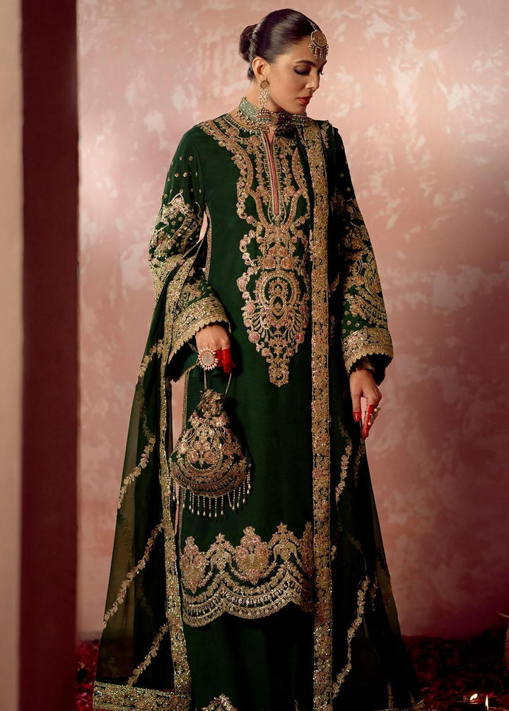 Mushk By Ajr Couture Embroidered Raw Silk Suits Unstitched 3 Piece AJR24M ASE-04 Aangan - Luxury Collection