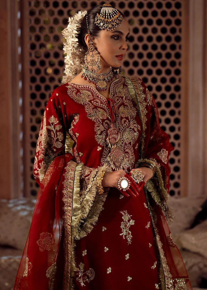 Mushk By Ajr Couture Embroidered Raw Silk Suits Unstitched 3 Piece AJR24M ASE-08 Gulab - Luxury Collection