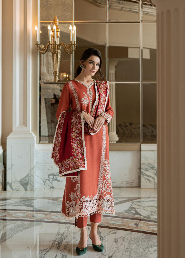 Mushq Casual Pret  Khaddar 3 Piece Suit MWP22-06 Emberglow