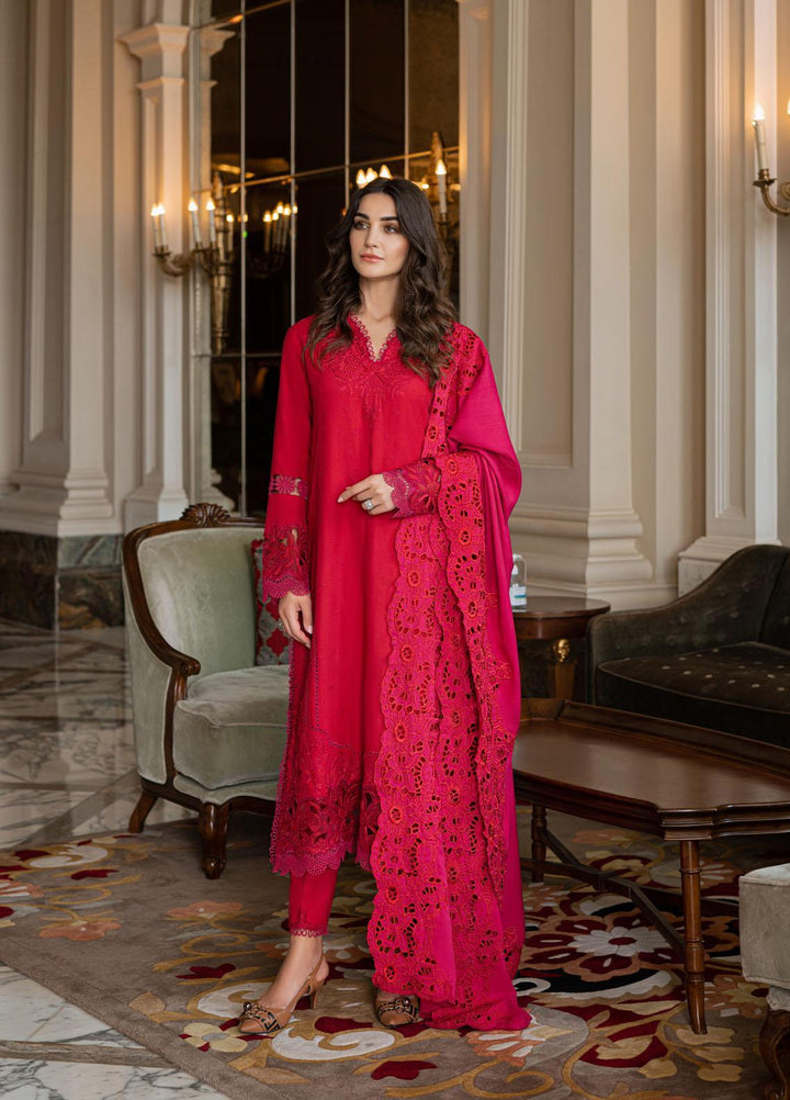 Mushq Casual Pret  Marina 3 Piece Suit MWP22-07 Very Berry