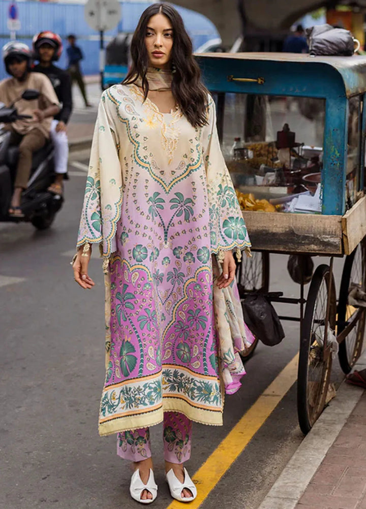 Mushq Embroidered Lawn Suits Unstitched 3 Piece MQ25LD D-4A Valeria - Summer Collection