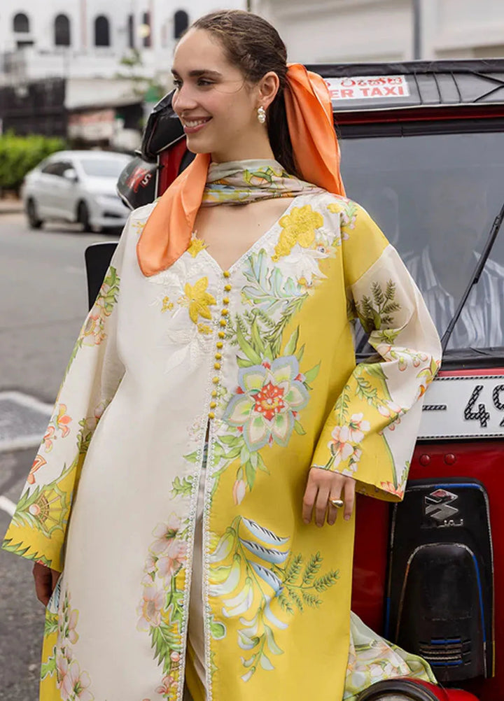 Mushq Embroidered Lawn Suits Unstitched 3 Piece MQ25LD D-9A Corina - Summer Collection