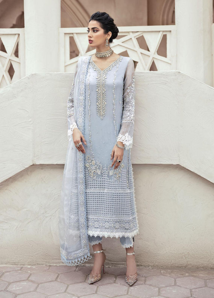 Mushq Luxury Pret  Organza 3 Piece Suit DEW DROP