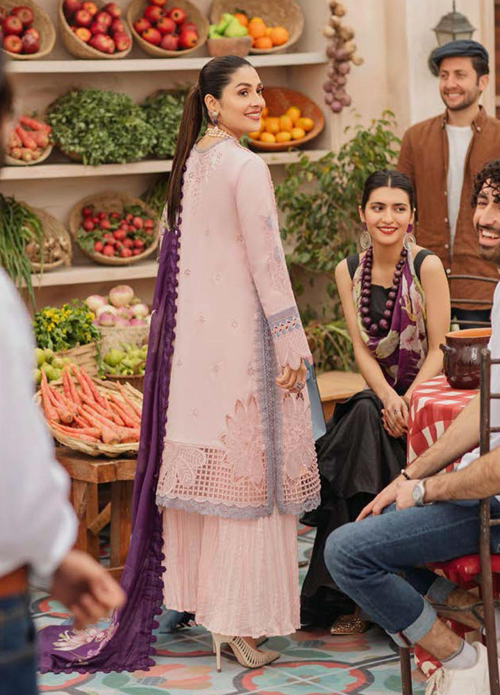 Mushq Embroidered Lawn Suits Unstitched 3 Piece MQ22FDV MSL22-02 RAQUEL - Luxury Summer Collection