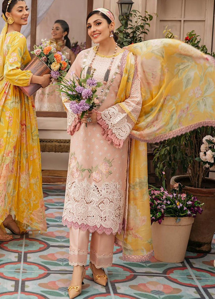 Mushq Embroidered Lawn Suits Unstitched 3 Piece MQ22FDV MSL22-03 AMALIA - Luxury Summer Collection