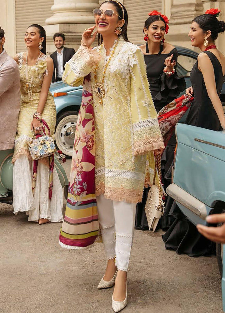 Mushq Embroidered Lawn Suits Unstitched 3 Piece MQ22FDV MSL22-12 SARA - Luxury Summer Collection