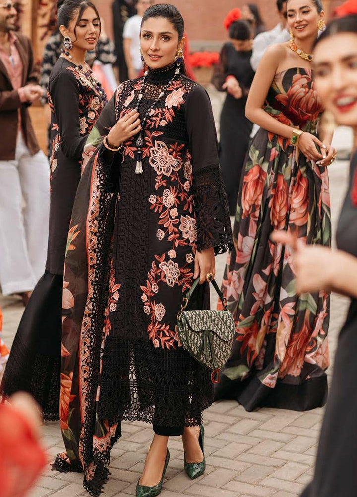 Mushq Embroidered Lawn Suits Unstitched 3 Piece MQ22FDV MSL22-13 ROSA - Luxury Summer Collection