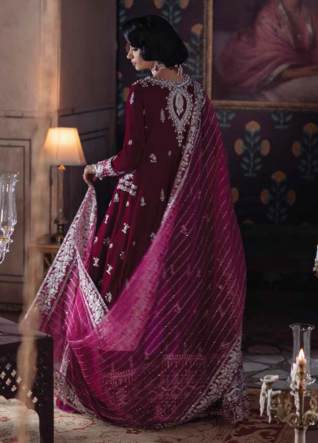 Tehzeeb By Mushq Embroidered Velvet Suits Unstitched 3 Piece MQ21T MV21-07 Alayha - Luxury Collection