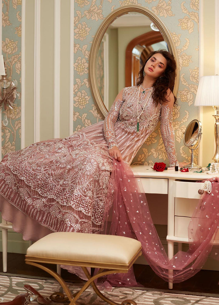 Amour By Mushq Embroidered  Suits Unstitched 4 Piece MQ23WD TDL23-03 Violet - Wedding Collection