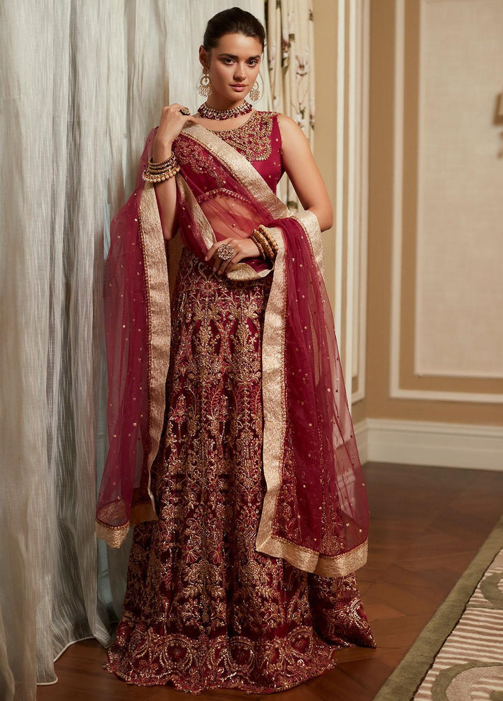 Amour By Mushq Embroidered  Suits Unstitched 4 Piece MQ23WD TDL23-06 Ruby - Wedding Collection