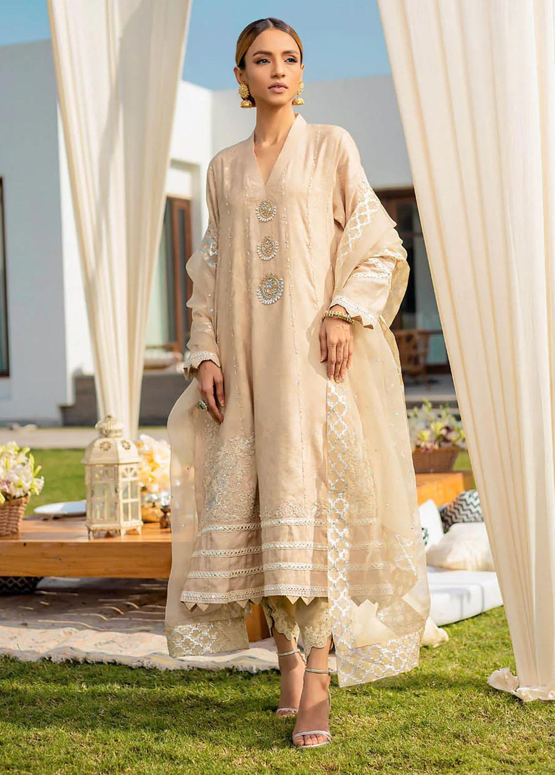 Hue Pret Pret Formal Cotton Net 3 Piece HUP22M NARGIS