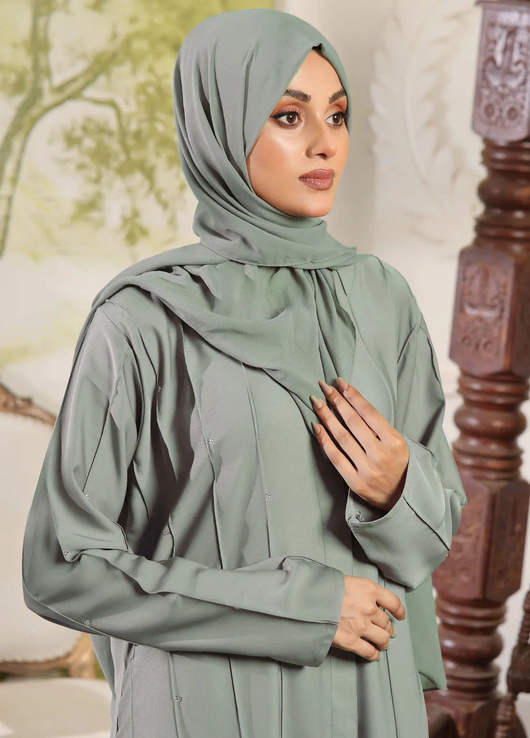 Muslima By TGM Pret Casual Abaya Kehkashan