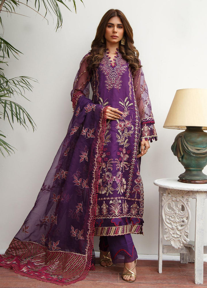 Myra By Suveez Embroidered Organza Suits Unstitched 3 Piece SZ22MR Dazzle - Premium Collection