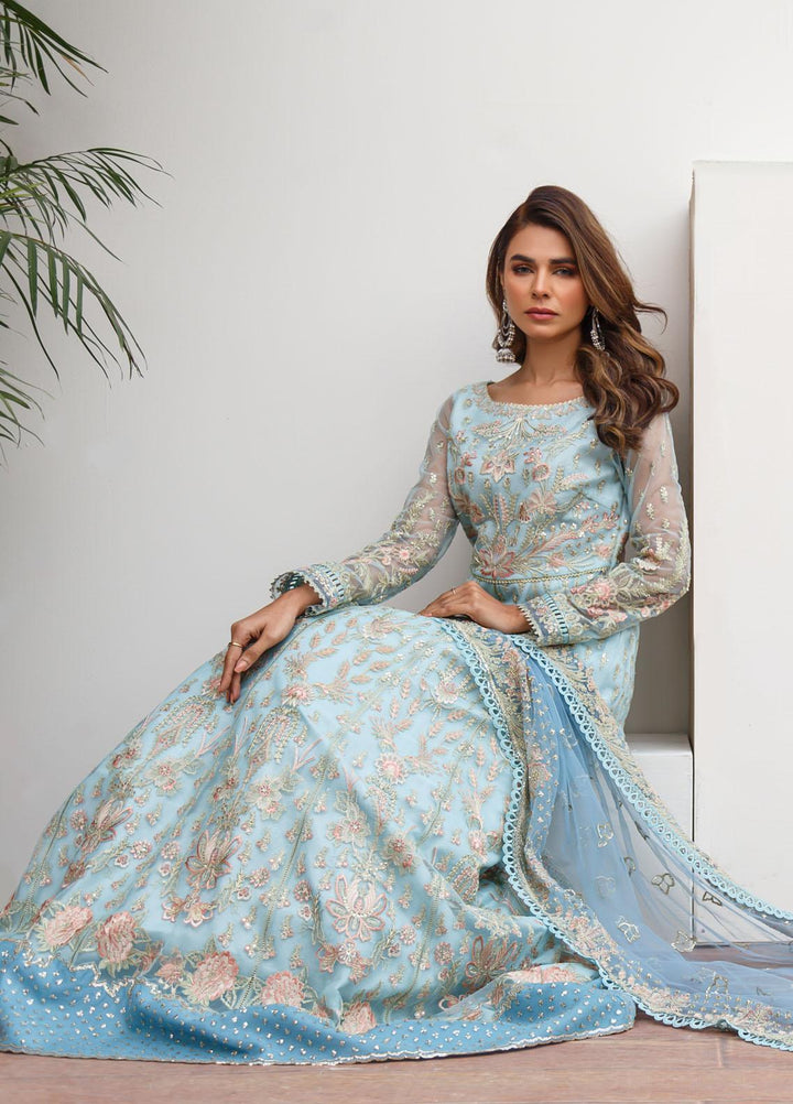 Myra By Suveez Embroidered Net Suits Unstitched 3 Piece SZ22MR Rogue - Premium Collection