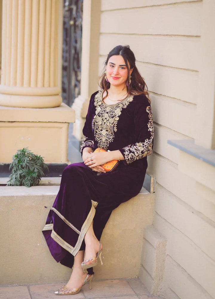 Naayas Pret  Velvet Kaftan NA22ELV SPARKLY PURPLE