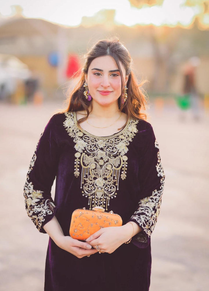 Naayas Pret  Velvet Kaftan NA22ELV SPARKLY PURPLE