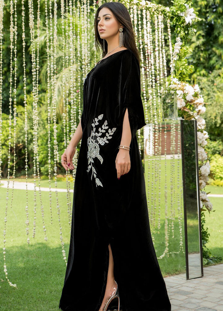 Naayas Luxury Pret  Velvet Kaftan NA22ELV Black Moose