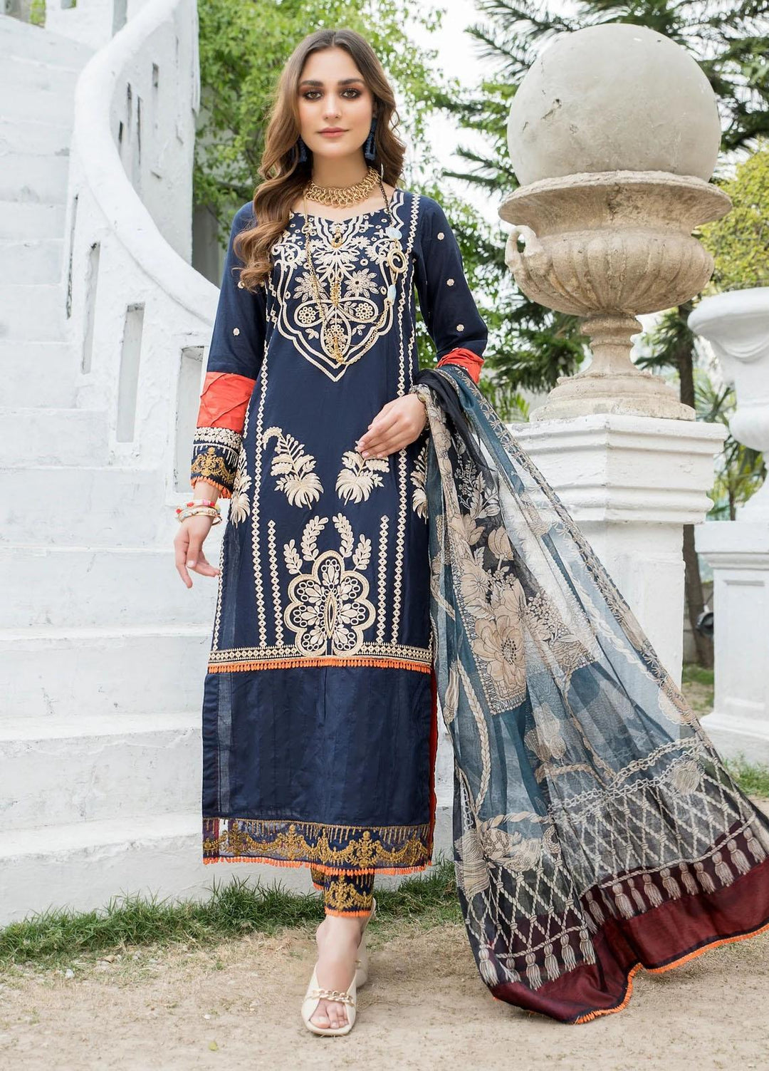 Naayas Luxury Pret Lawn Shirt Scarlett