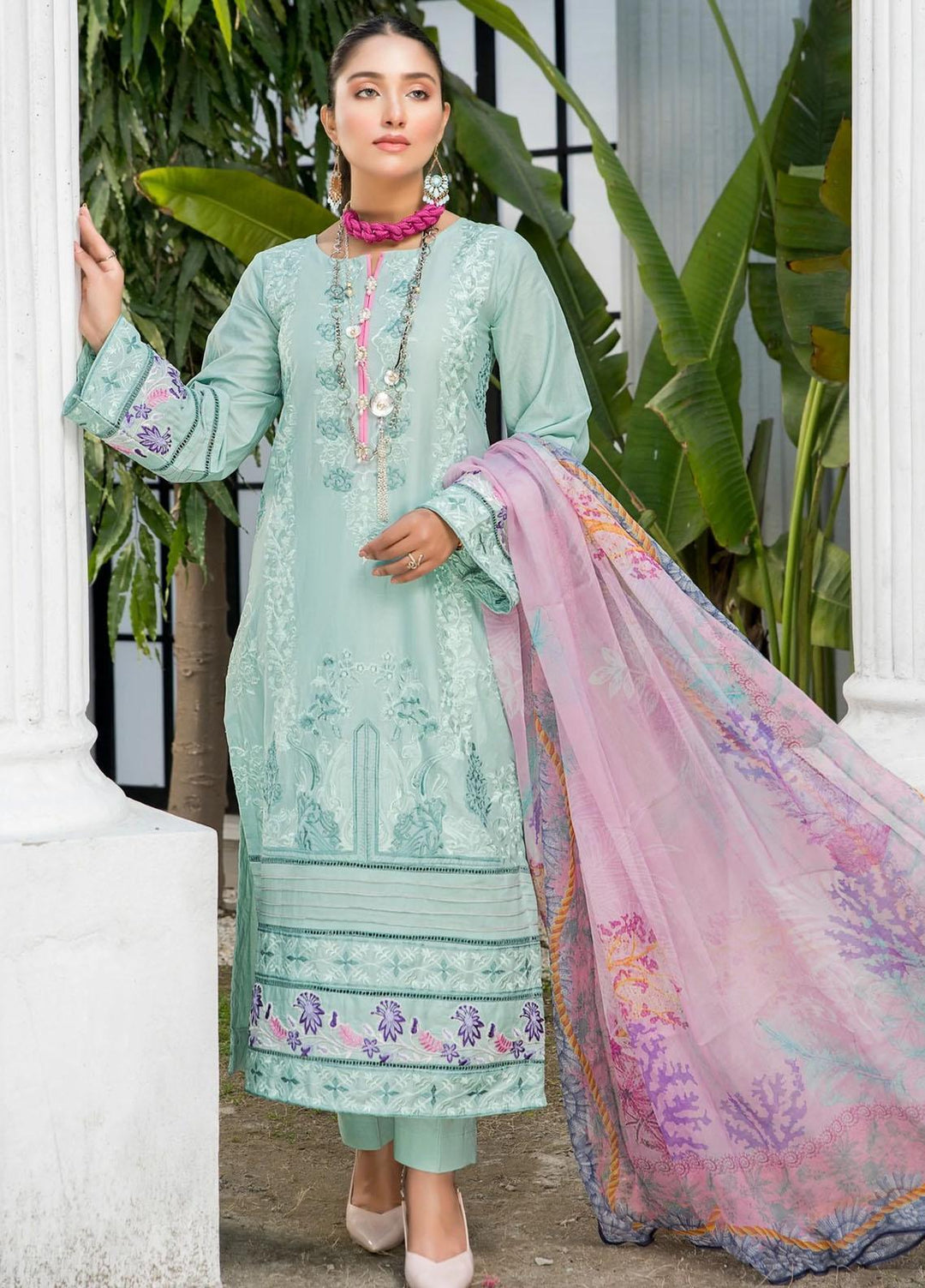 Naayas Luxury Pret Lawn Shirt Iris Bloom