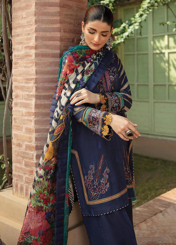 Naazaan Faixa Faixal by Ittehad Textiles Embroidered Slub Suits Unstitched 3 Piece IT21NF NZ-08 GAUHAR AARA - Winter Collection