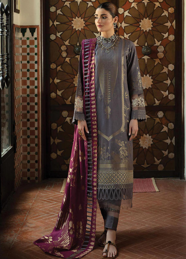 Naazaan Faixa Faixal by Ittehad Textiles Embroidered Cotton Jacquard Suits Unstitched 3 Piece IT21NF NZ-13 ARJUMAND BANO - Winter Collection