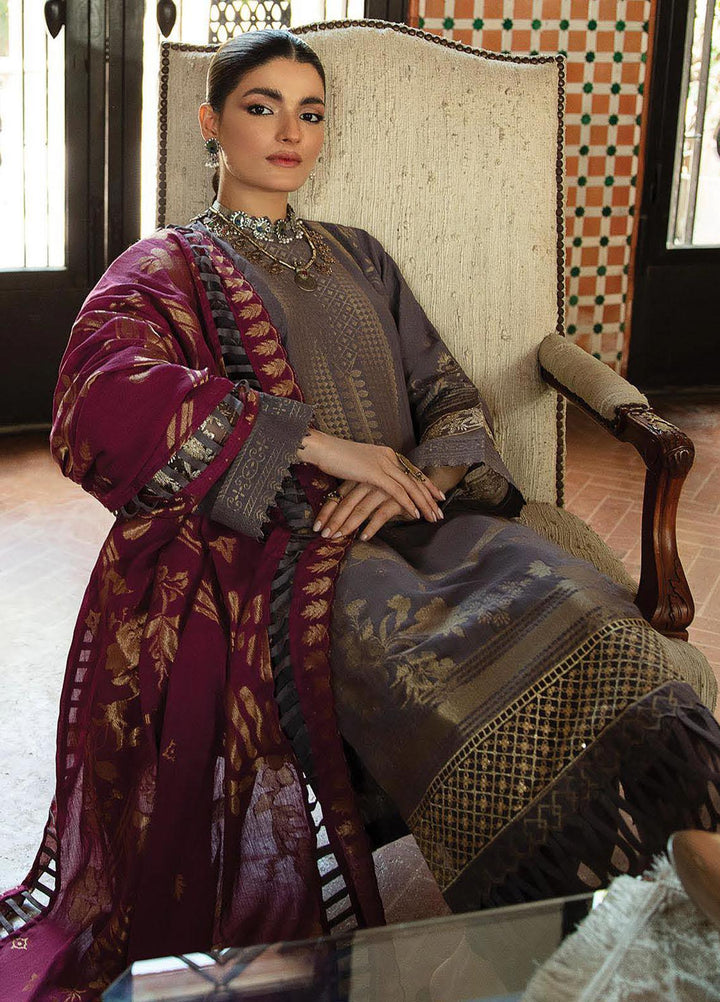 Naazaan Faixa Faixal by Ittehad Textiles Embroidered Cotton Jacquard Suits Unstitched 3 Piece IT21NF NZ-13 ARJUMAND BANO - Winter Collection