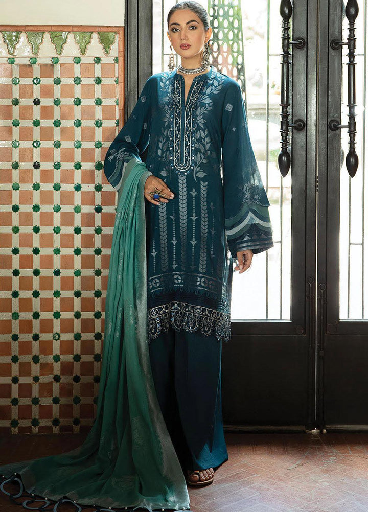 Naazaan Faixa Faixal by Ittehad Textiles Embroidered Cotton Jacquard Suits Unstitched 3 Piece IT21NF NZ-15 NUR-UN-NISA - Winter Collection