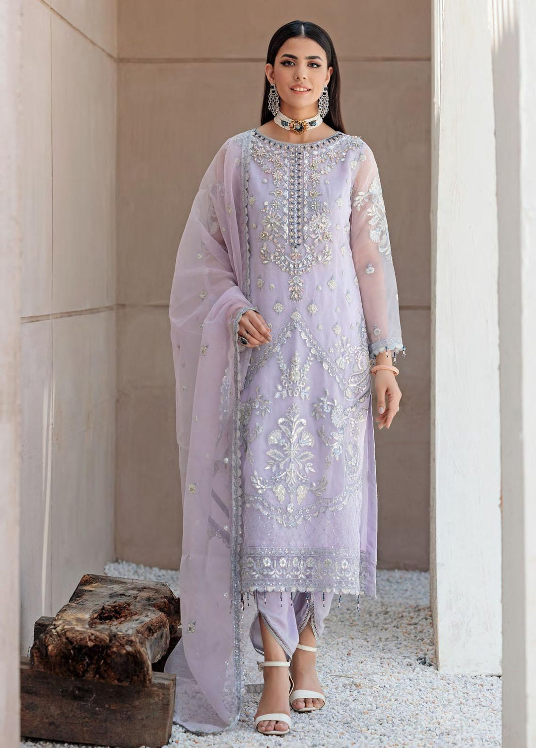 Nafasat By Emaan Adeel Embroidered Organza Suits Unstitched 3 Piece EA22N NF-05 - Formal Collection