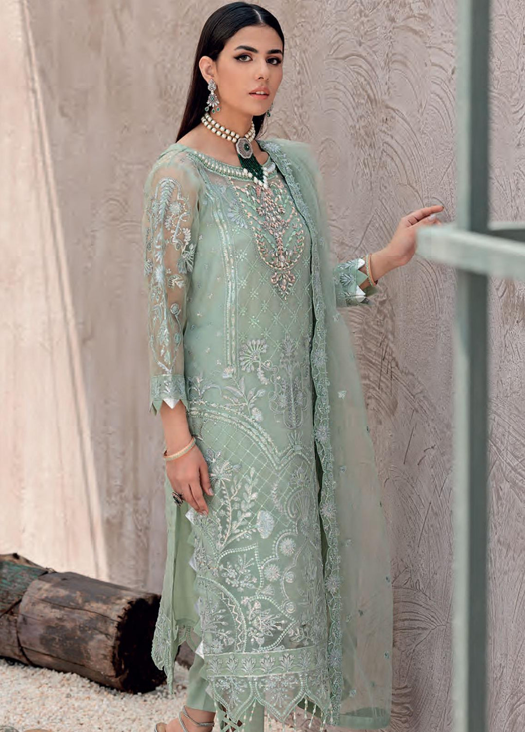 Nafasat By Emaan Adeel Embroidered Organza Suits Unstitched 3 Piece EA22N NF-07 - Formal Collection