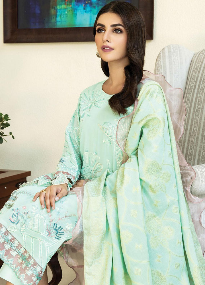 Nafasat by House of Nawab Embroidered Lawn Suits Unstitched 3 Piece HON21NF 05 RAIFAH - Luxury Collection