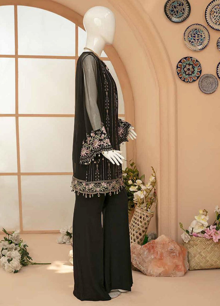 Nafeesah By Flossie Embroidered Chiffon Suits Unstitched 3 Piece N-509 Java - Luxury Collection