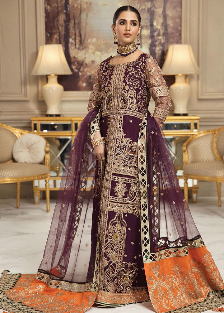 Nainsukh by House of Nawab Embroidered Net Suits Unstitched 3 Piece HON23-N3 02 Furat (A) - Luxury Collection