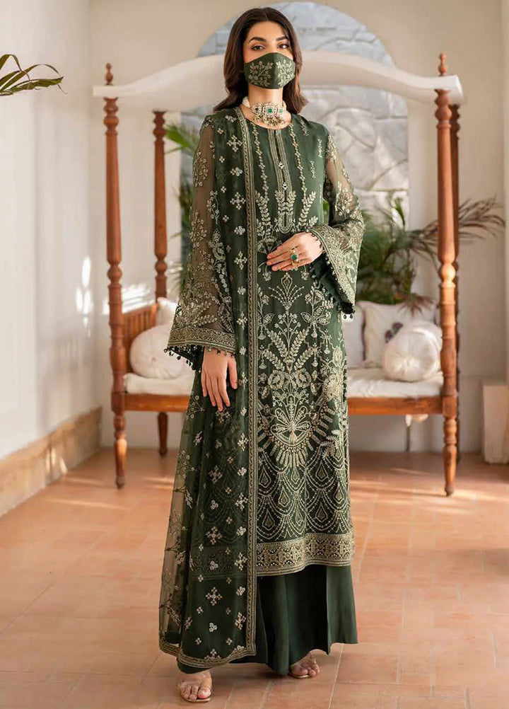 Naqsh by Safeera Embroidered Chiffon Suit Unstitched 3 Piece FL24NQ S-1401 - Formal Collection