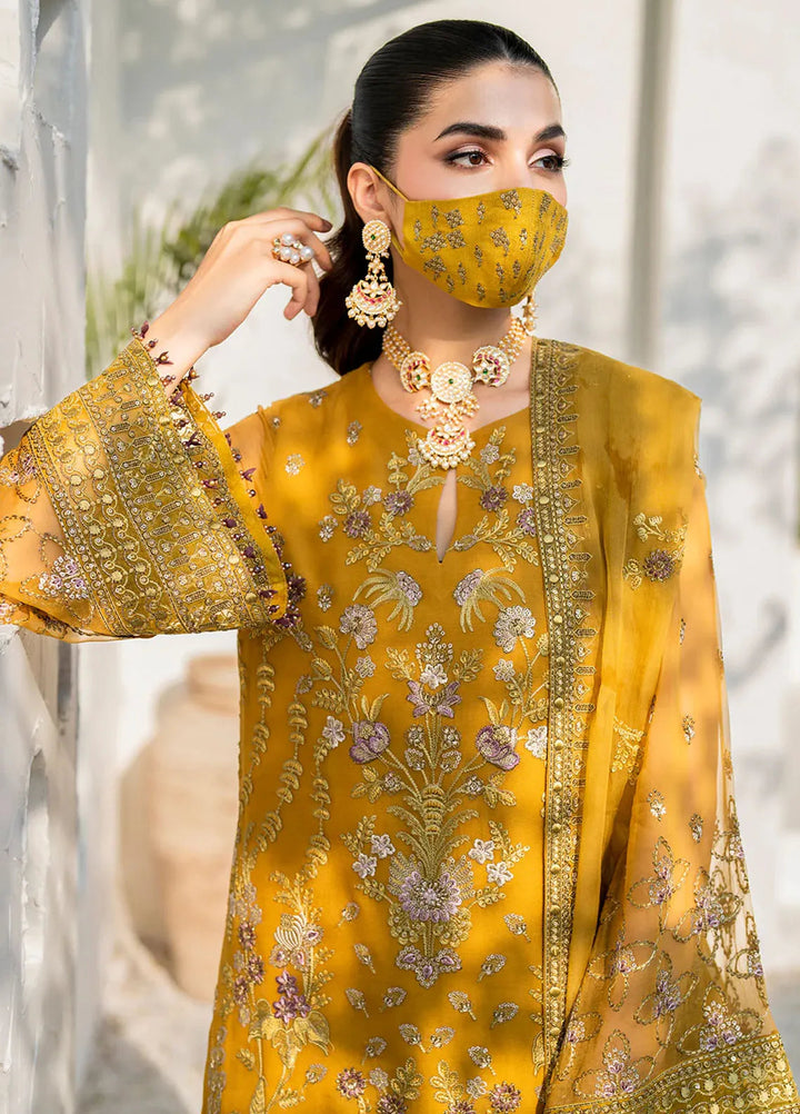 Naqsh by Safeera Embroidered Chiffon Suit Unstitched 3 Piece FL24NQ S-1404 - Formal Collection