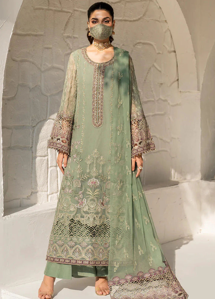 Naqsh by Safeera Embroidered Chiffon Suit Unstitched 3 Piece FL24NQ S-1406 - Formal Collection